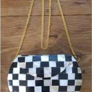 Checkered Black and White Women's Bag